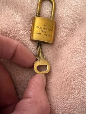 Louis Vuitton Padlock and Key # 303- Brass Gold